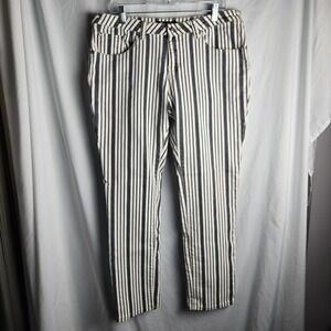 Sizzle Jeans Striped Jeans Womens 15 Black White Mod Punk Avant-garde‎ Indie